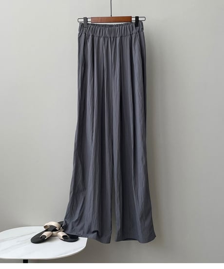 pleated wide-leg pants /4color　FL2705