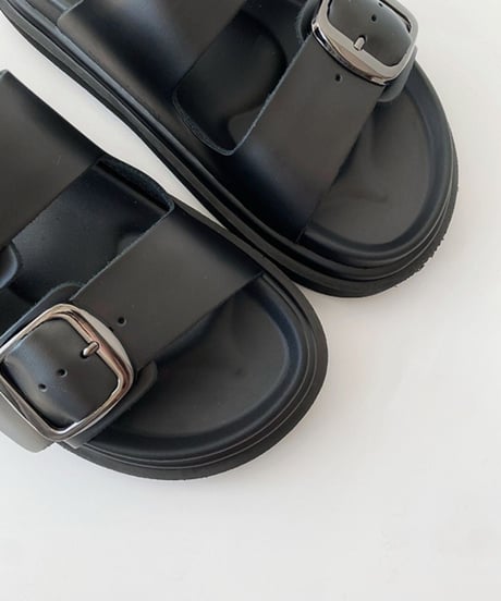 thick sole buckle sandals /2color　FL2318