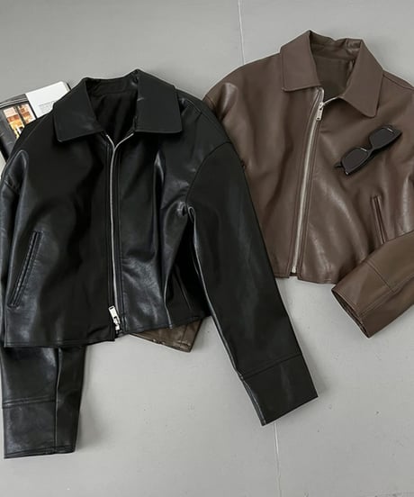 faux leather jacket /2color　FL2574