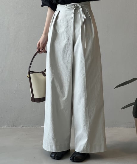 waist ribbon belt slacks /3color　FL2811
