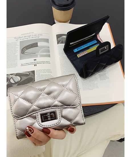 quilted wallet /2color　FL2301