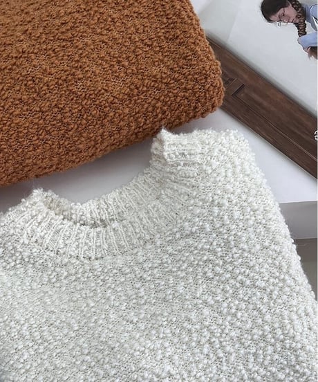 soft knit pullover /4color　FL2966