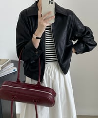 short leather jacket /2color　FL2808