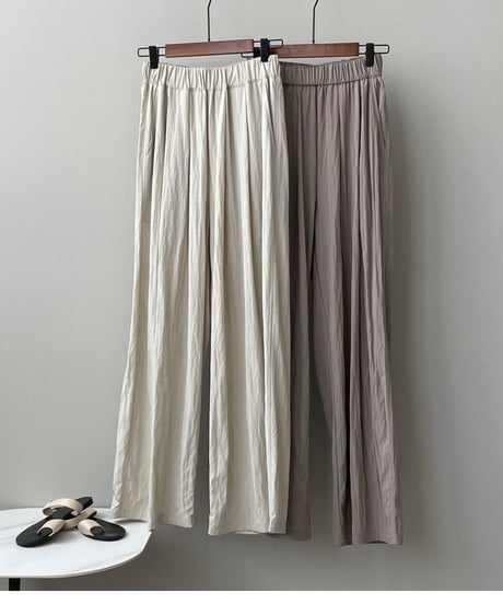 pleated wide-leg pants /4color　FL2705