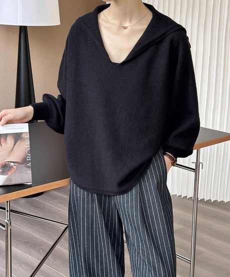 sailor collar knit pullover /3color　FL2788