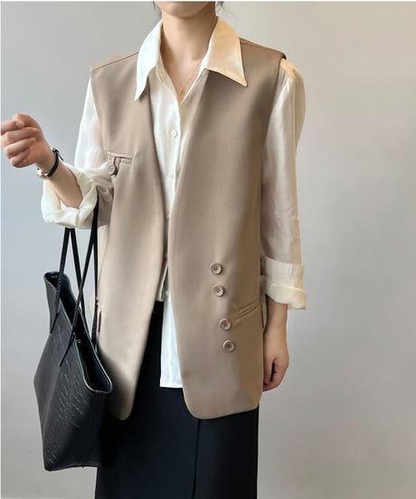 loose silhouette vest　FL2525