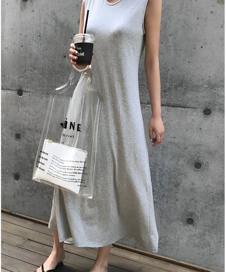 sleeveless maxi dress casual op /2color　FL3656