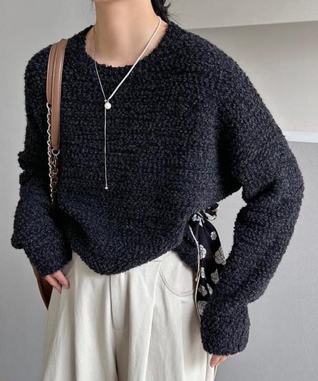 soft knit pullover /4color　FL2966
