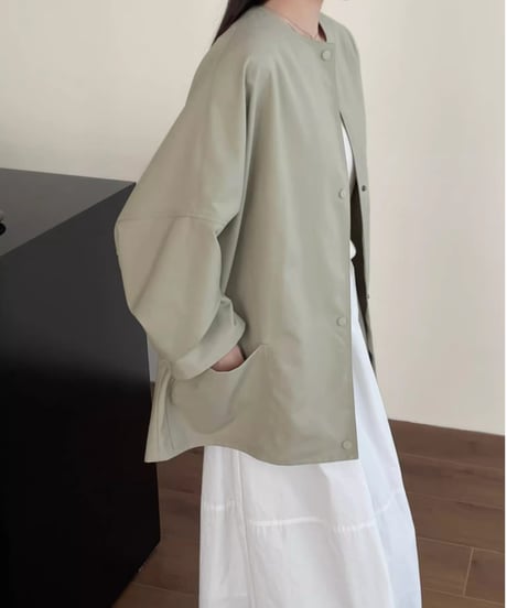 light collarless short coat　FL2826