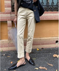 casual slim roll up pants /2color　FL3004