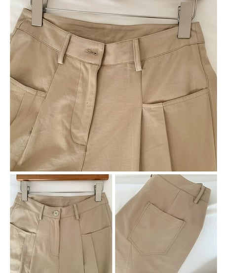 drop pocket wide leg pants　FL2220