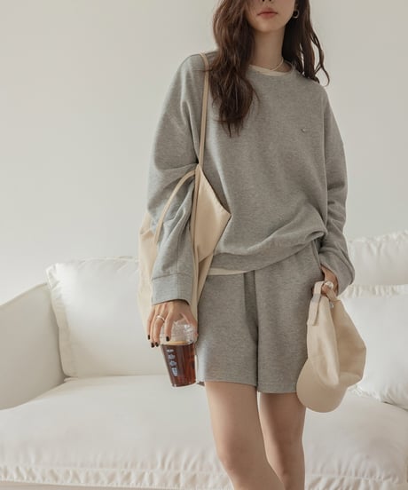 waffle sweat tops and shorts setup /3color　FL3259