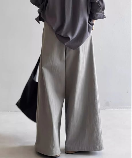 wrap style wide leg pants /3color　FL3349