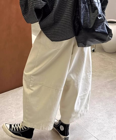 wide leg sickle pants /2color　FL2813