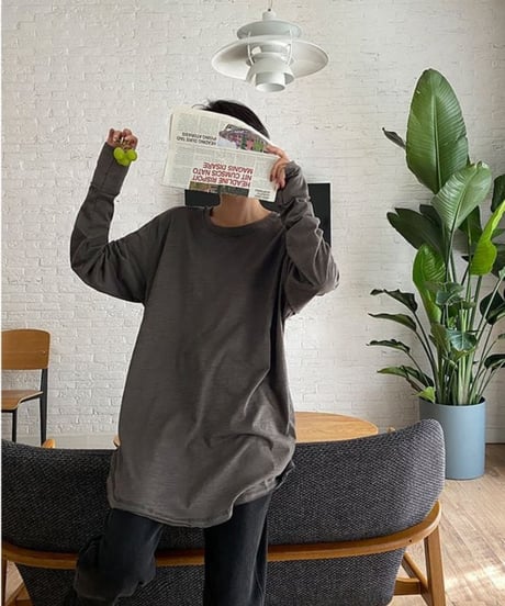 mid-length long sleeve t-shirt /3color　FL2595