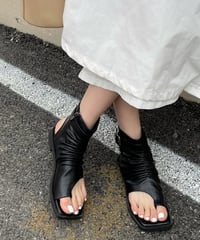 square toe thong boots sandals /2color　FL2313