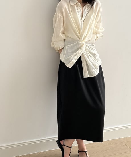 cocoon tuck skirt /2color　FL3339
