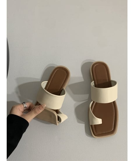 square toe ring sandals /3color　FL2319