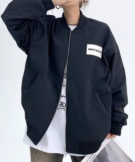 embroidered logo zip-up jacket　FL2555
