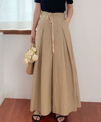 wide pleated pants /2color　FL3230