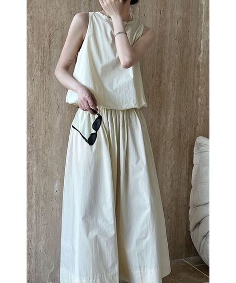sleeveless tops and skirt set-up　FL2396
