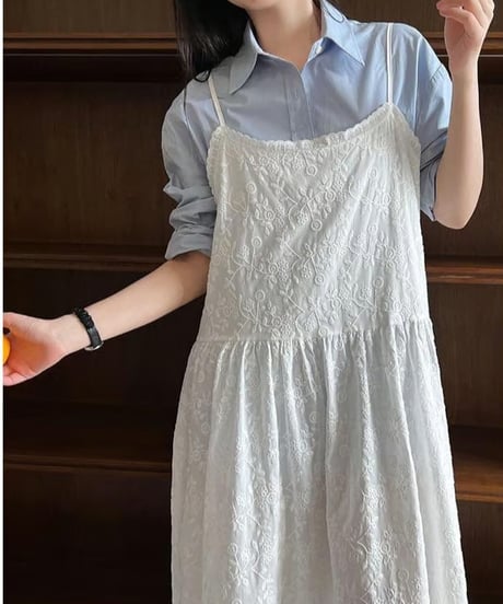 flower lace suspenders one-piece  FL3360