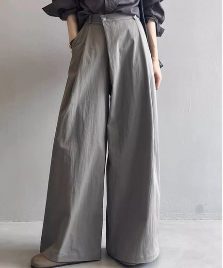 wrap style wide leg pants /3color　FL3349
