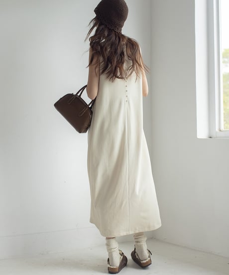 back button corduroy vest op /2color　FL3161