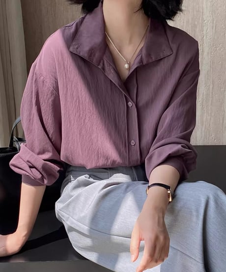 front button stand collar shirt /5color　FL2783