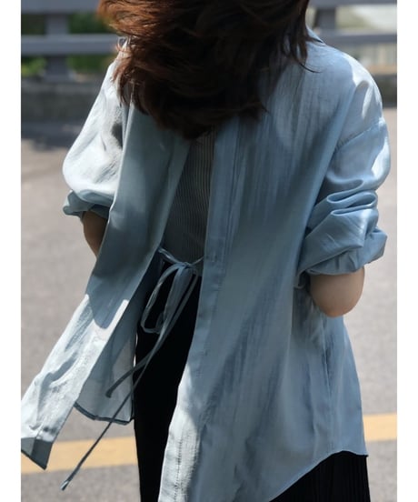 back split shirt /4color　FL2065