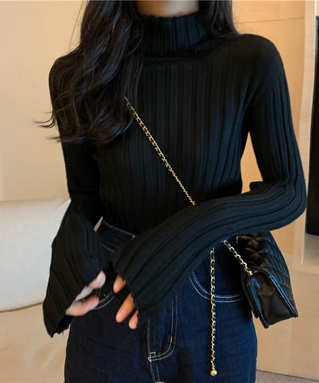 high neck pile pullover knit /6color　FL3140