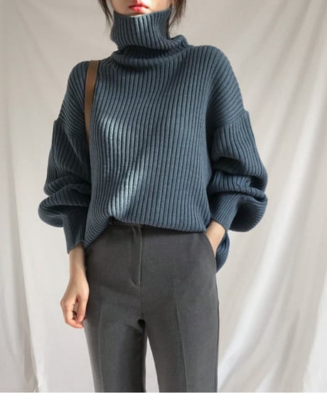 turtle neck sweater /3color　FL2996