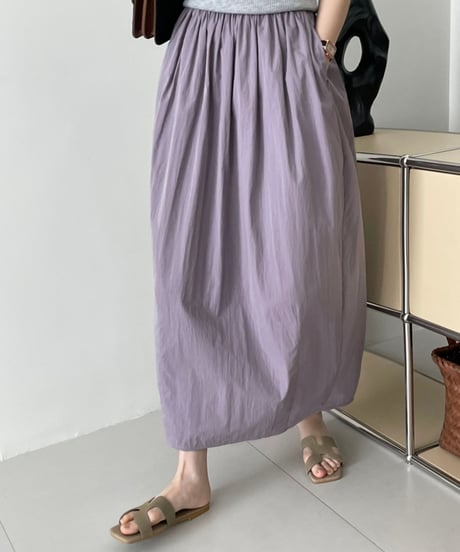 pleated back-slit skirt /3color　FL2710