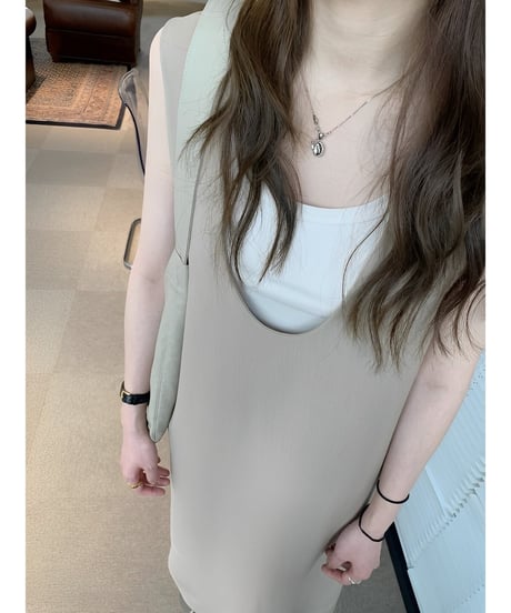 deep u-neck jumper skirt /2color　FL2014