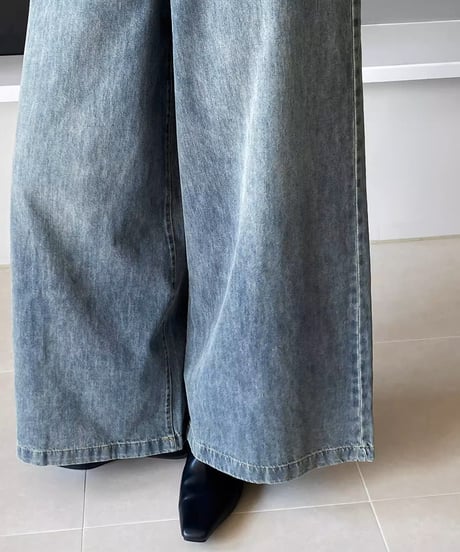 wide leg flare denim　FL3348