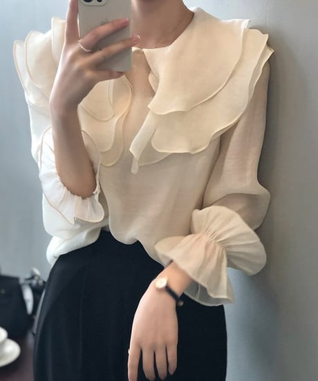 doll collar sweet blouse　FL2170