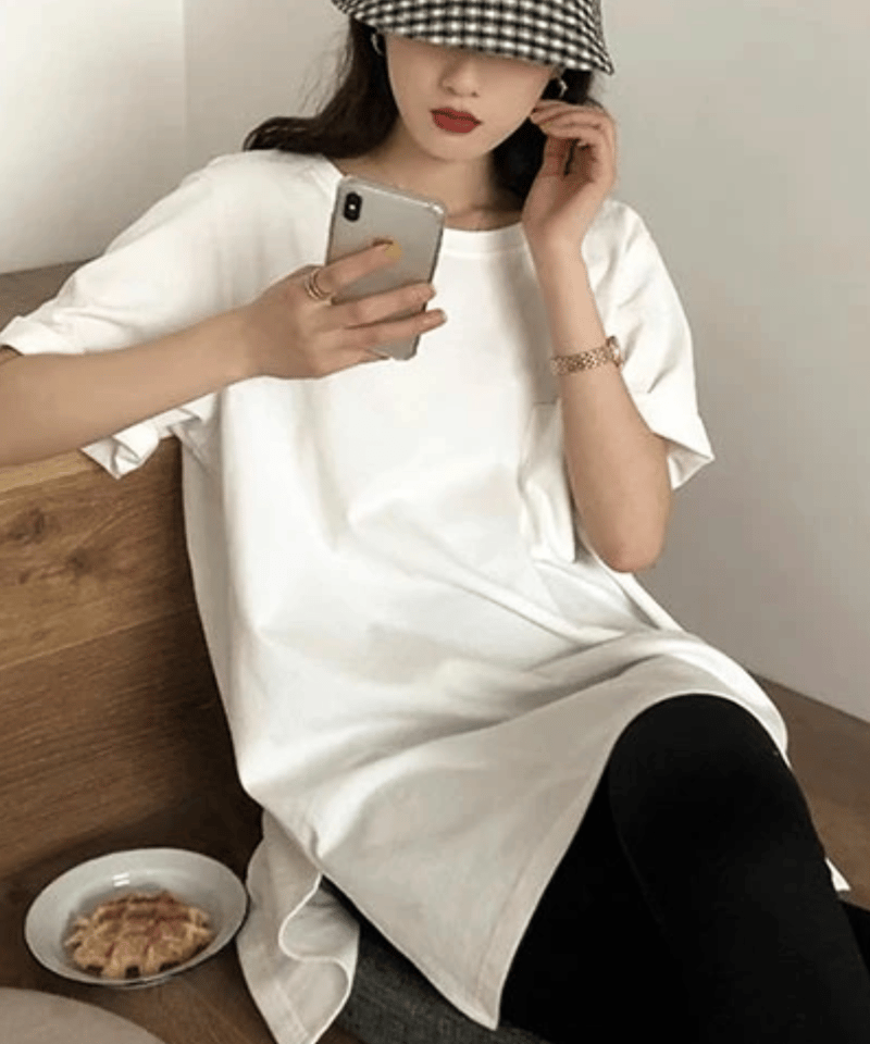 loose fit short sleeve tee /3color FL3466 | Flosa