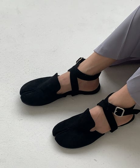 crossstrap flat tabi sandals /2color　FL2320