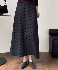 dot pattern a-line skirt　FL2857