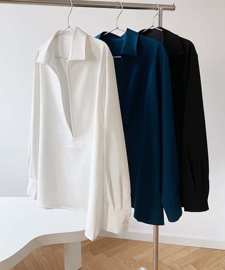 layered design shirt /3color　FL2619
