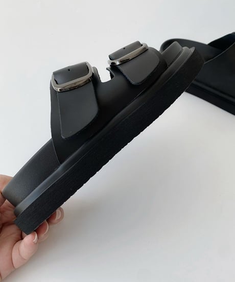 thick sole buckle sandals /2color　FL2318