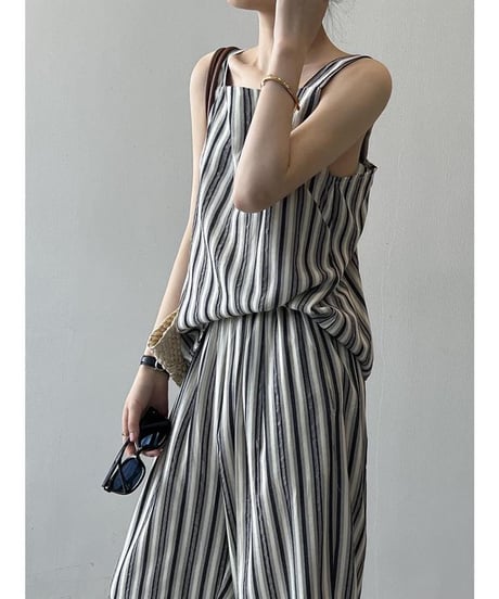 sleeveless stripe setup　FL2440