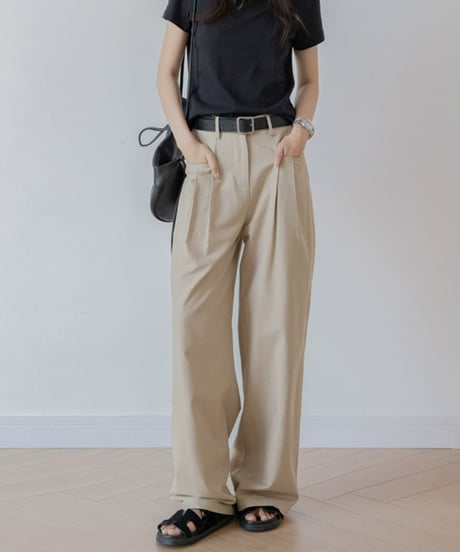 drop pocket wide leg pants　FL2220