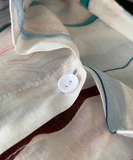 marble striped sheer shirt　FL2607