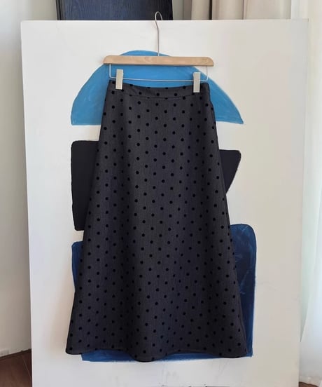 dot pattern a-line skirt　FL2857