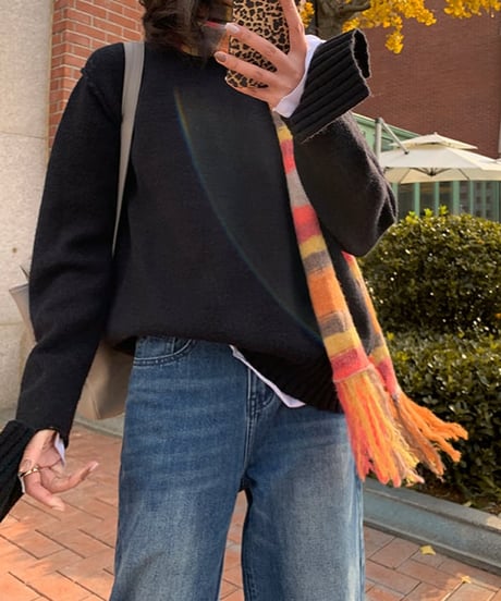 sleeve design knit /3color　FL2683