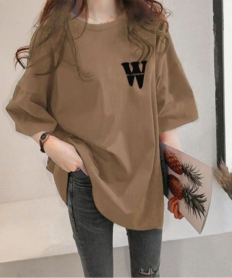 thick oversized casual t-shirt /6color　FL3616