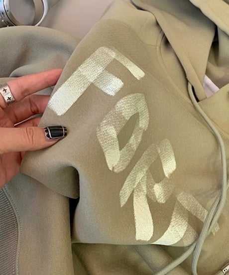 fore logo print hoodie　FL2548