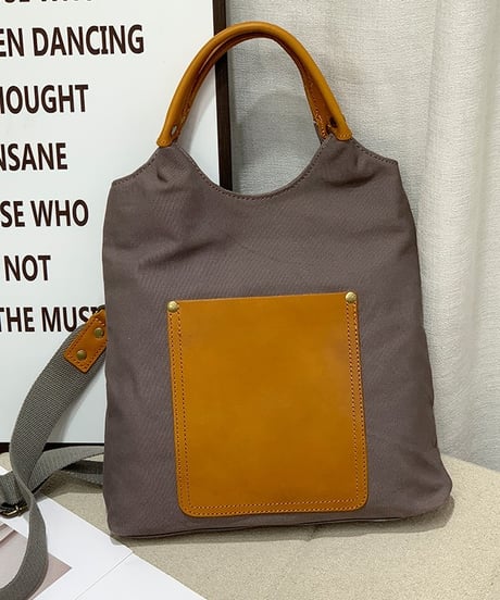 front pocket canvas 2-way bag /4color　FL2952
