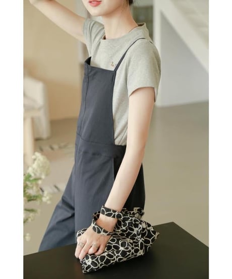 square neck casual salopette　FL2441